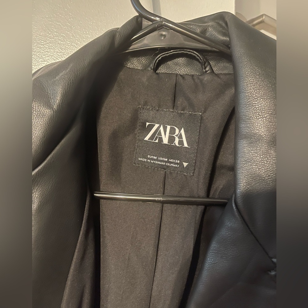 Zara Faux Leather Biker Jacket - image 5